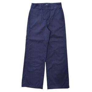 Dickies Wide Leg Pants Workwear Chino Navy Blue Twill W30 L31 High Rise No Tags